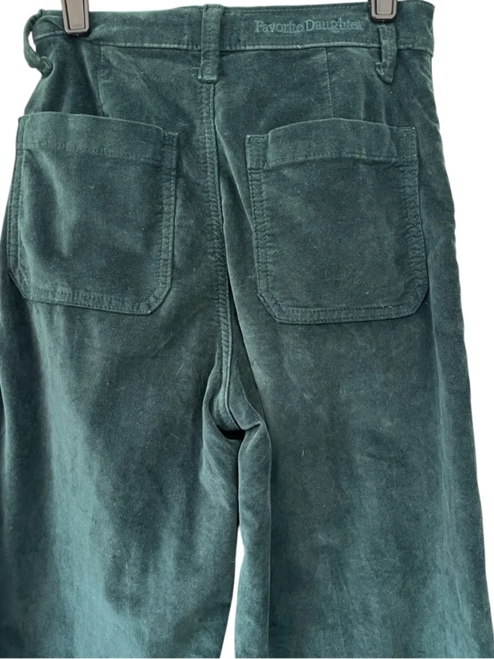 Favorite Daughter Mischa Wide Leg Pants 24 Green Velvet High Rise Trouser